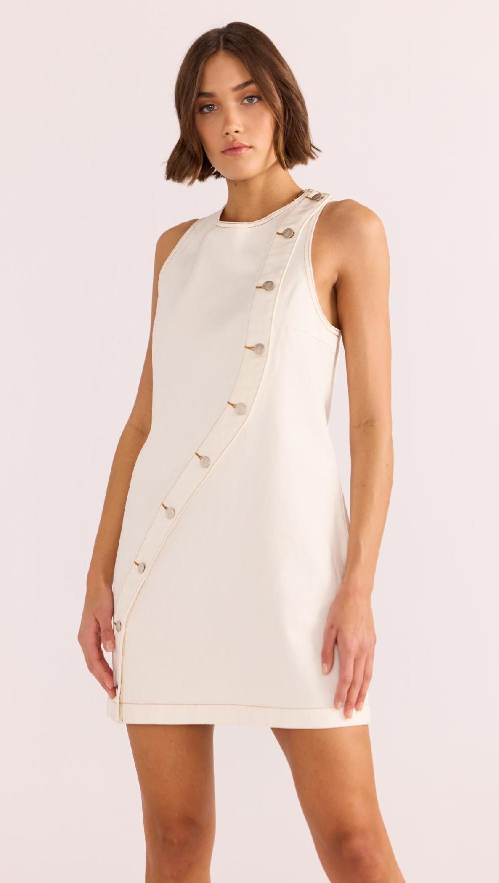 minkpink Tabitha Wave Button Mini Dress