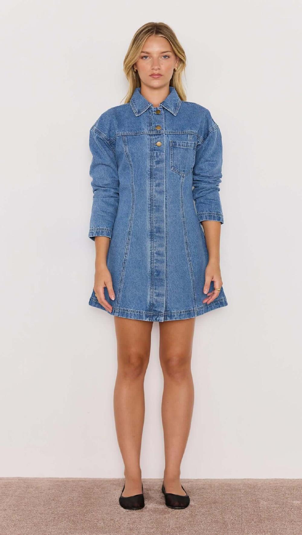 Minkpink Tully Denim Mini Dress