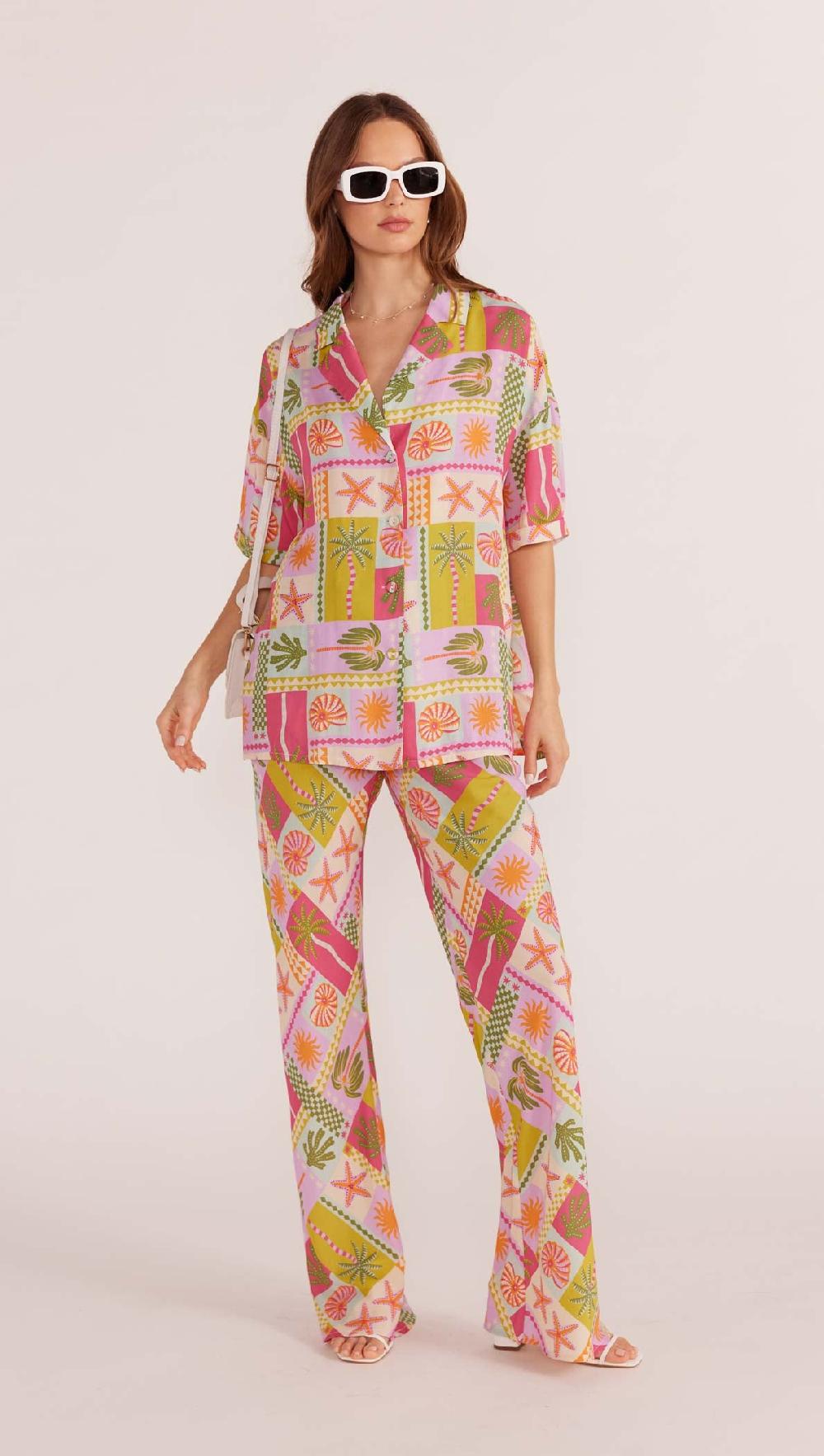 Minkpink Under The Sea Bias Cut Pant - Final Sale