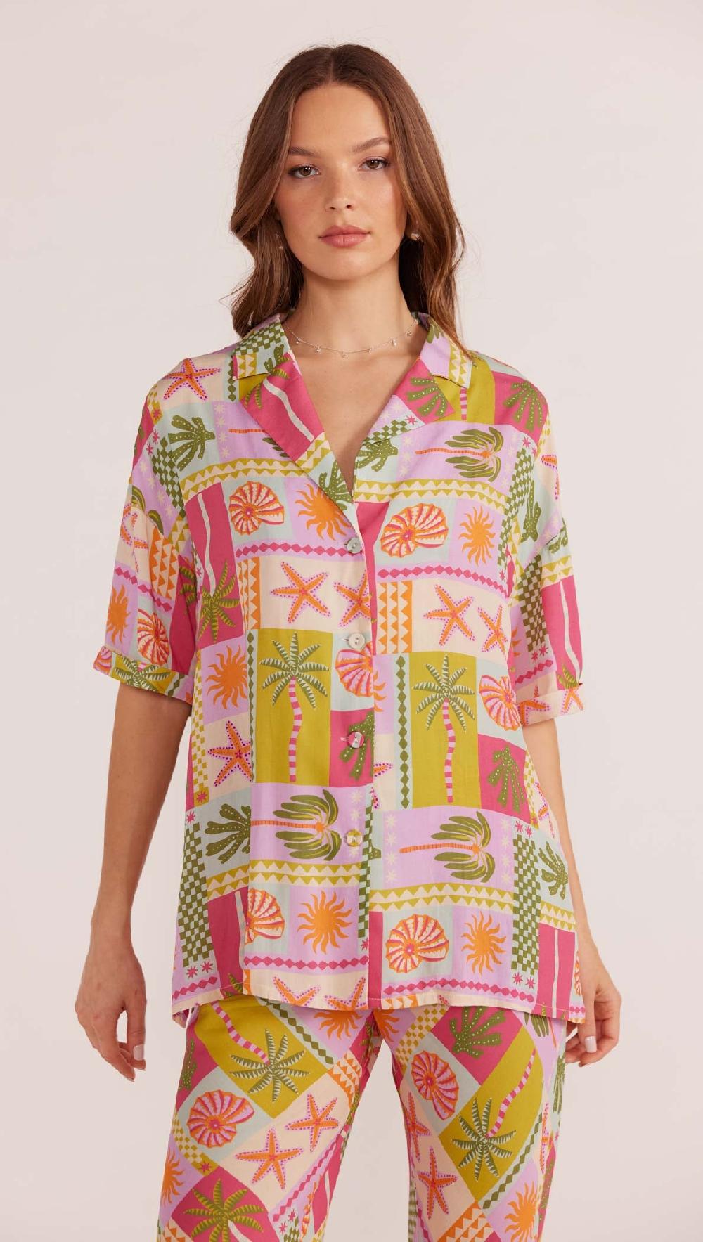 Minkpink Under The Sea Oversized Shirt - Final Sale