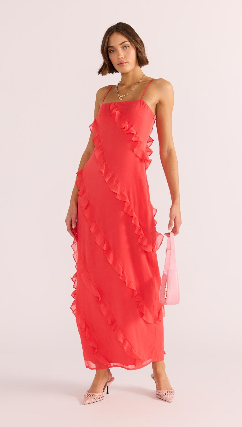 Minkpink Venus Ruffle Maxi Dress
