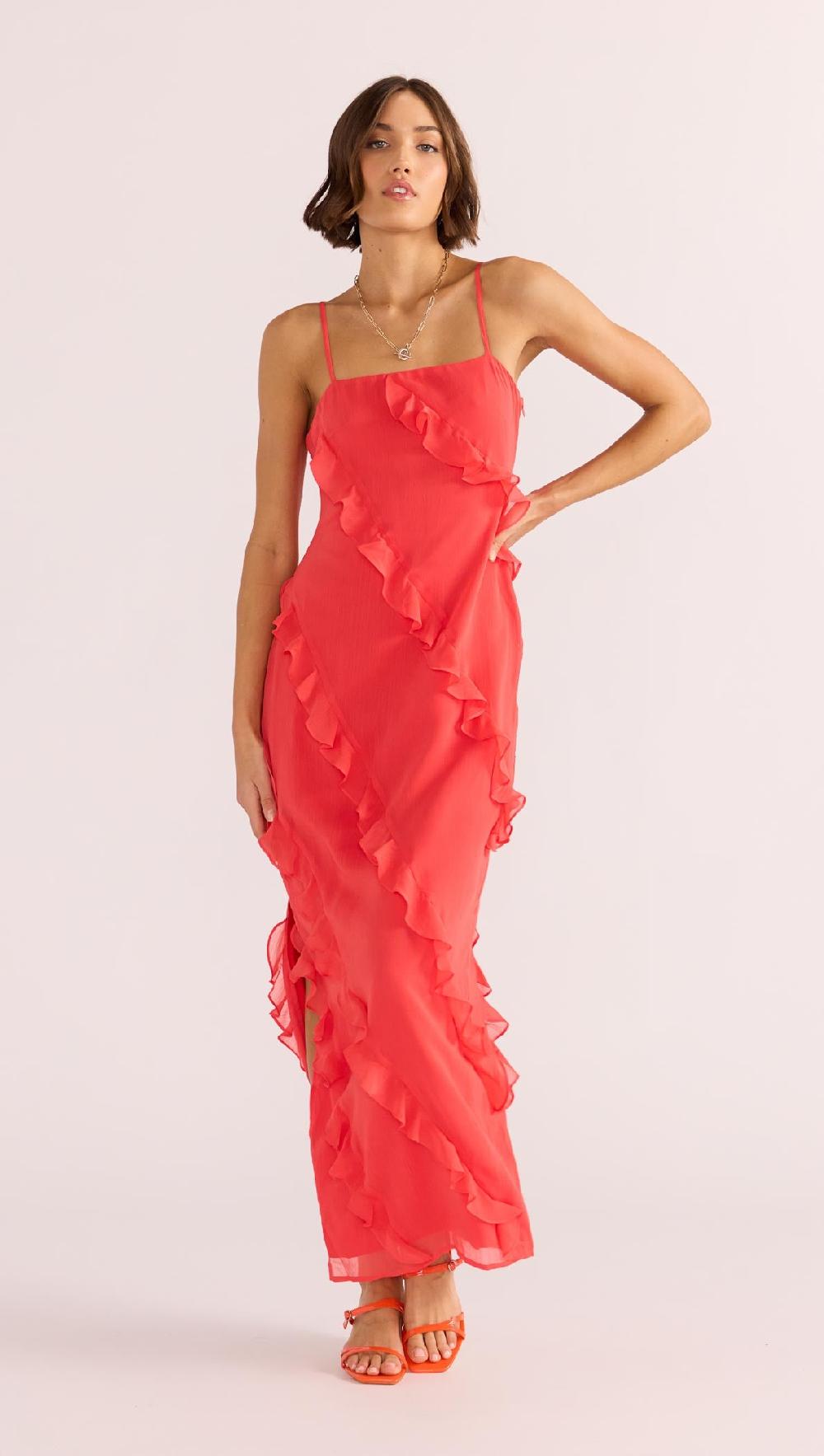 minkpink Venus Ruffle Maxi Dress