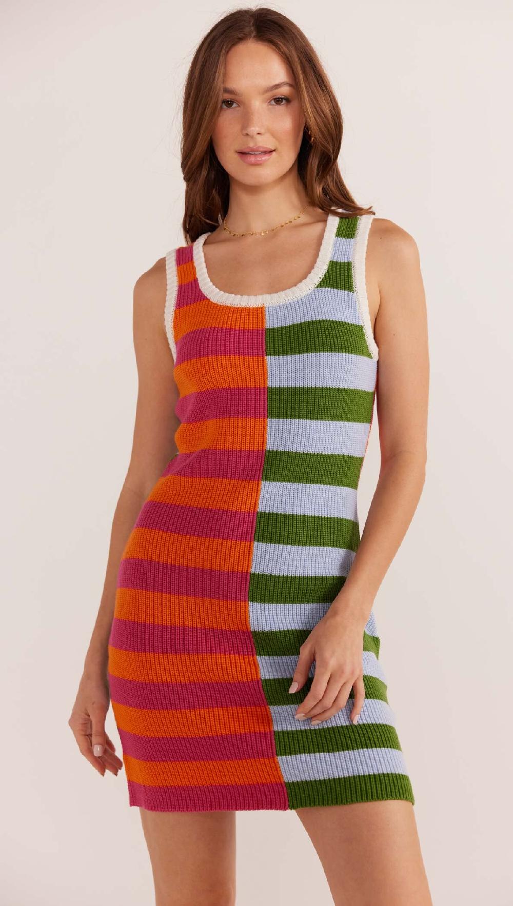 Minkpink Vita Stripe Knit Mini Dress - Final Sale