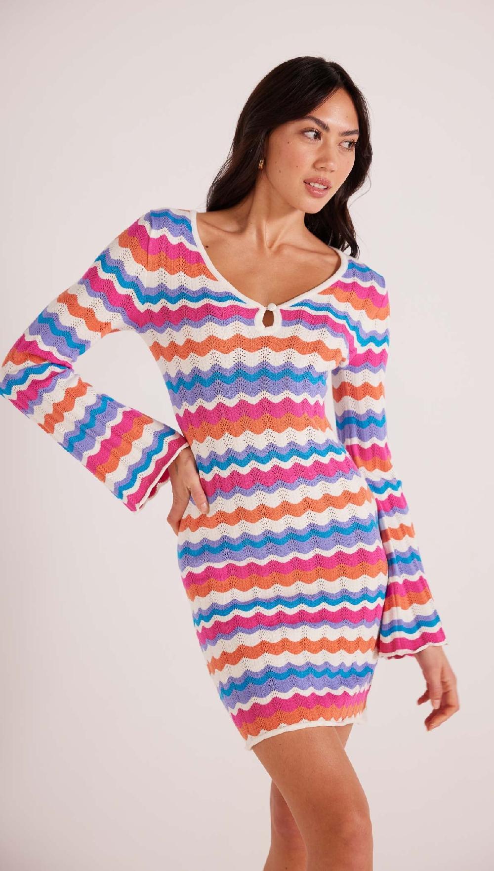 minkpink Wilma Pointelle Knit Dress - Final Sale