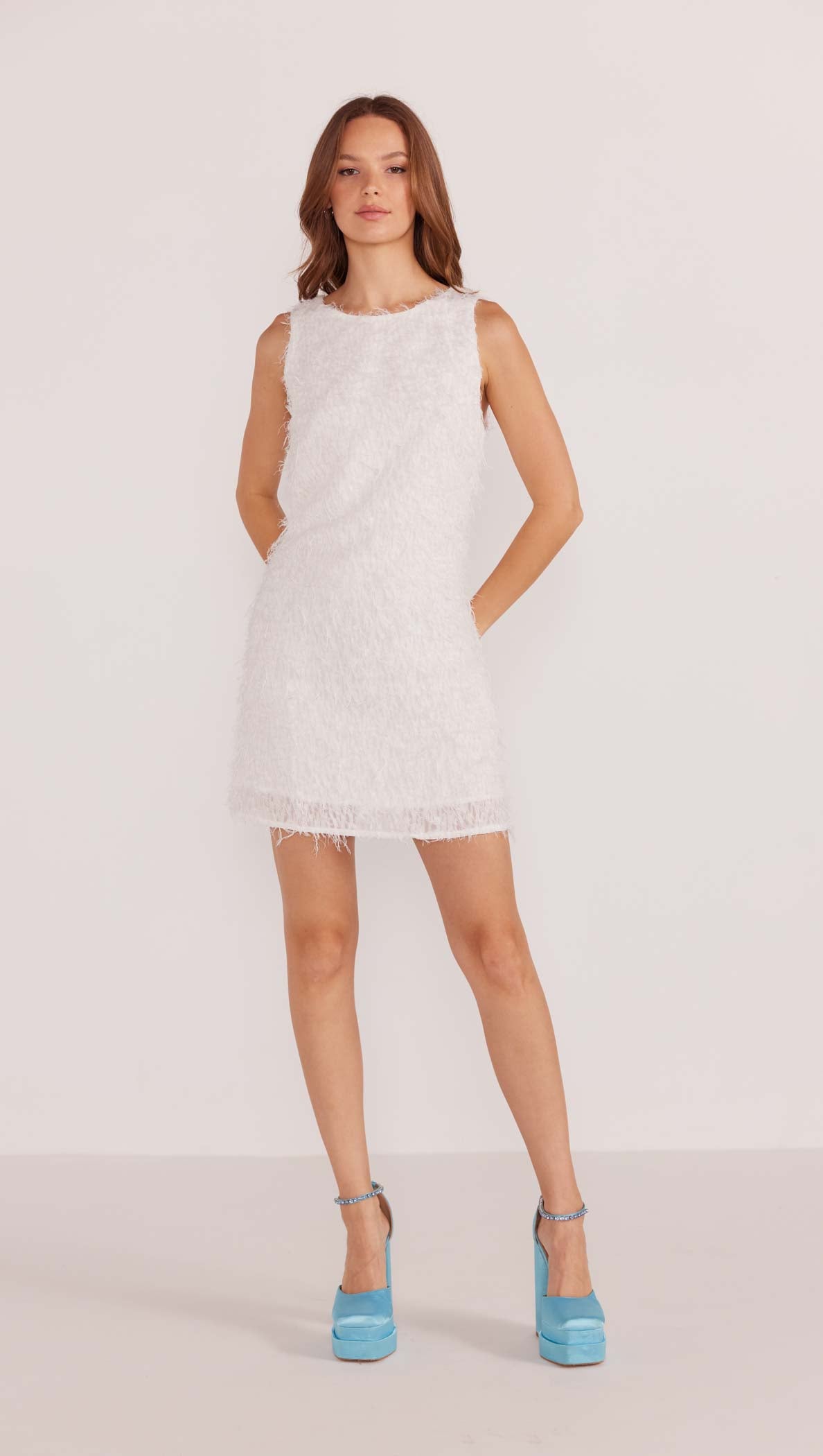 Minkpink Yuki Fluffy Shift Mini Dress