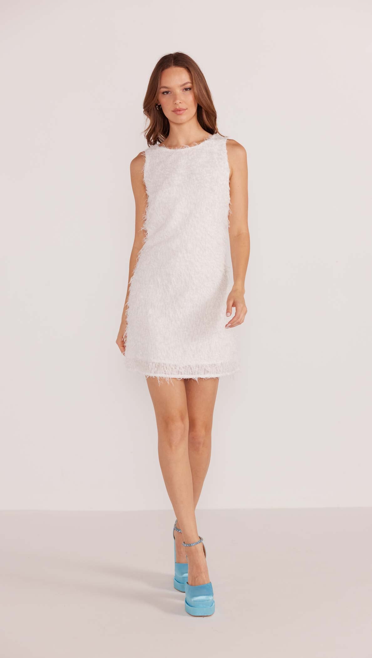 Minkpink Yuki Fluffy Shift Mini Dress