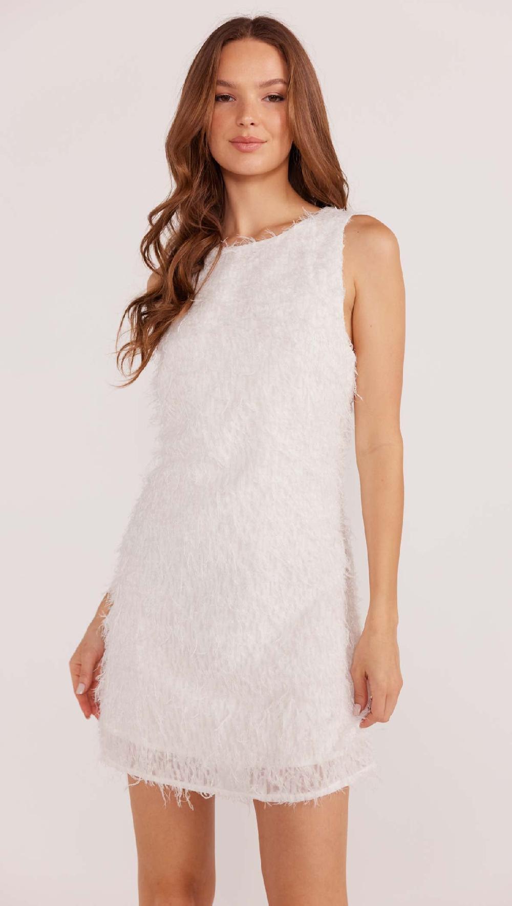 minkpink Yuki Fluffy Shift Mini Dress