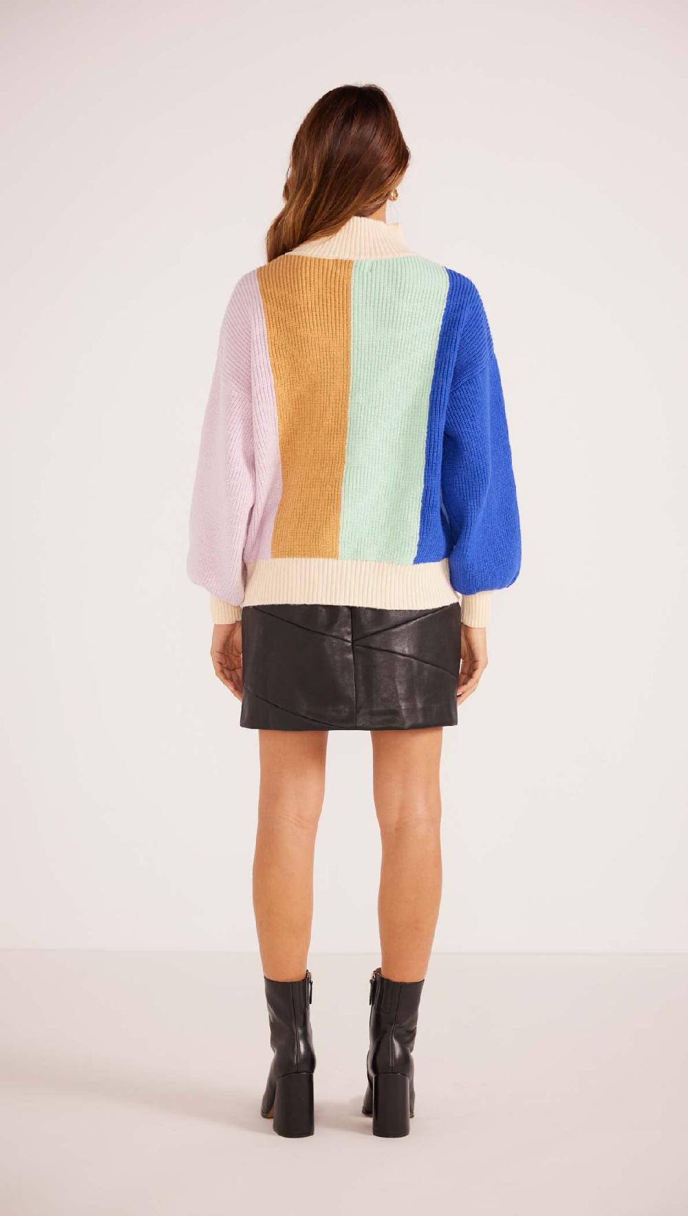 Minkpink Zia Colour Bock Knit Jumper - Final Sale