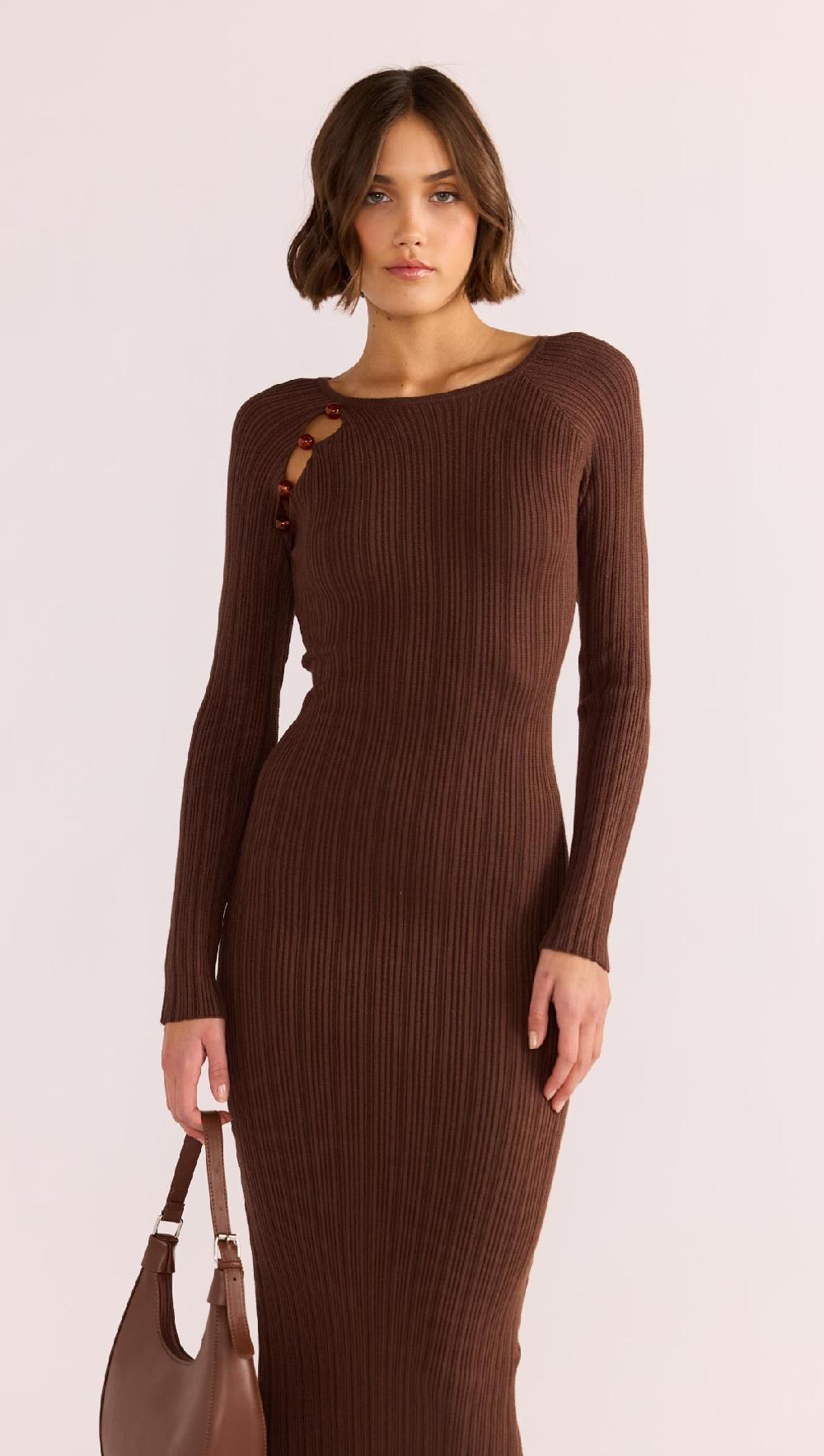 Minkpink Zinnia Bead Knit Midi Dress