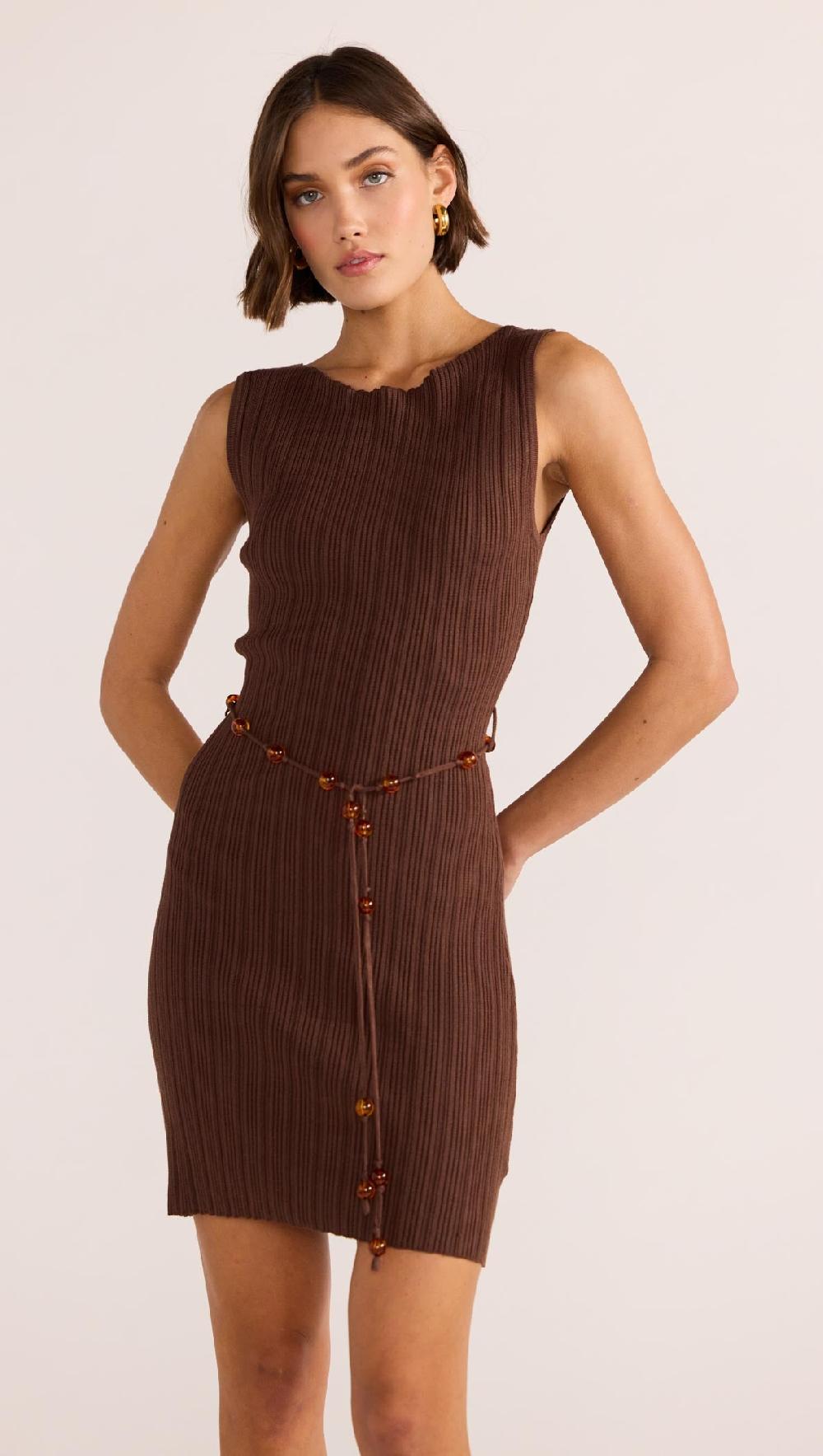 Minkpink Zinnia Bead Knit Mini Dress
