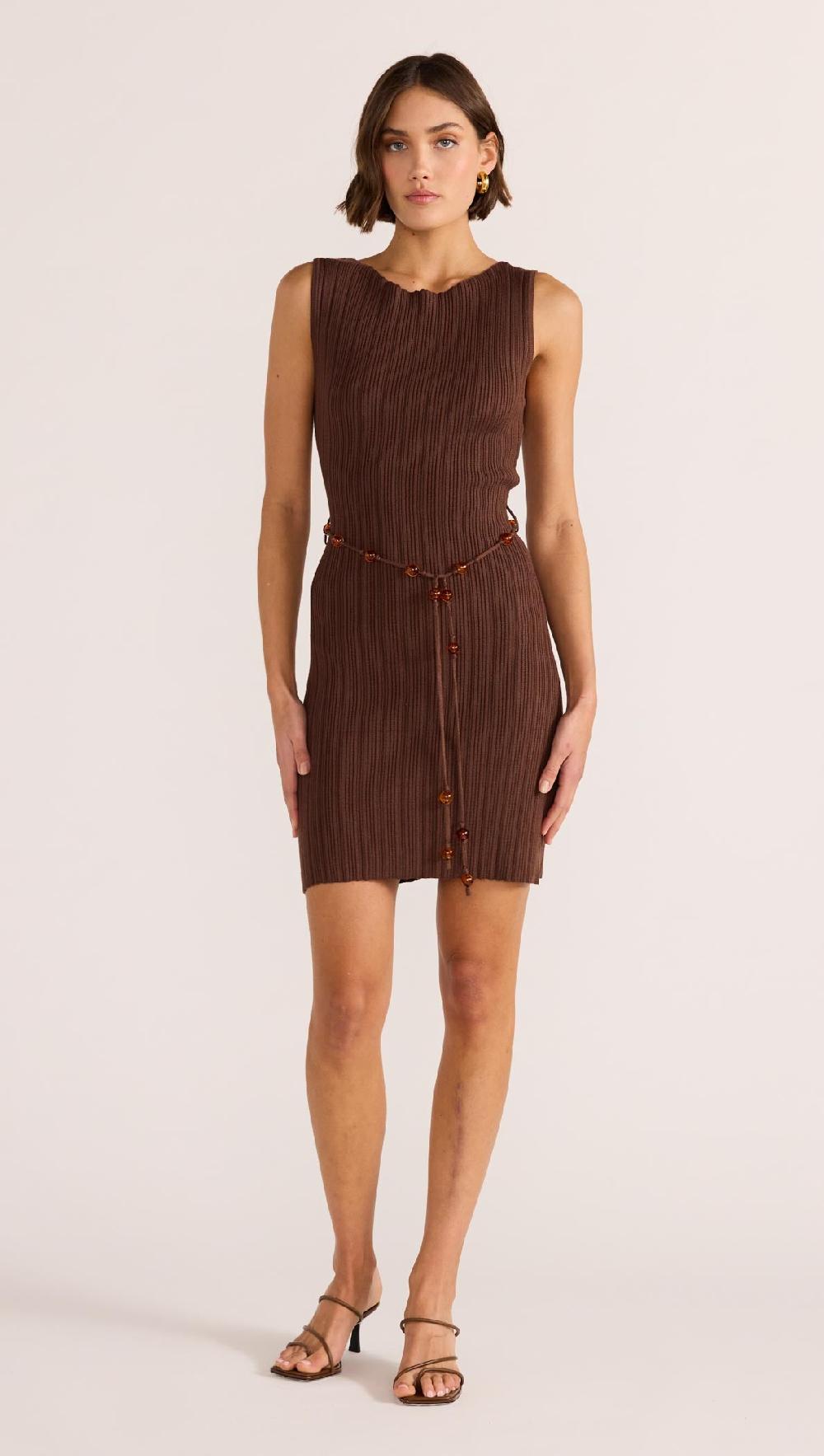 Minkpink Zinnia Bead Knit Mini Dress