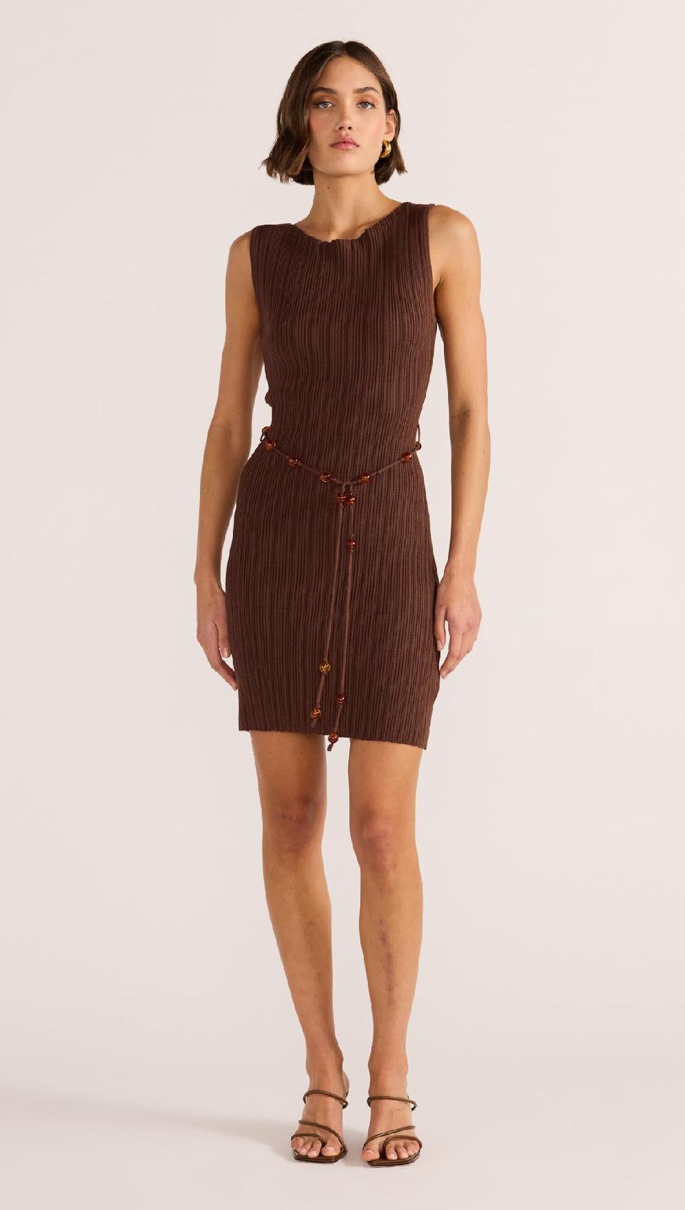 minkpink Zinnia Bead Knit Mini Dress