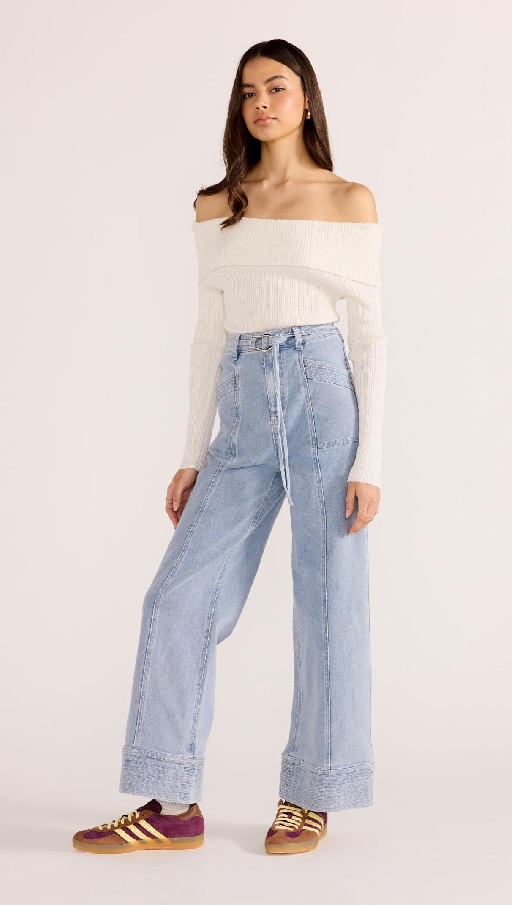 Minkpink Zoe Off Shoulder Knit Top