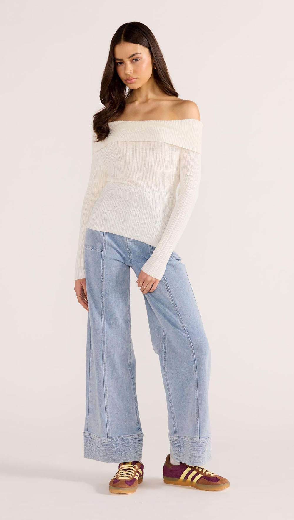Minkpink Zoe Off Shoulder Knit Top