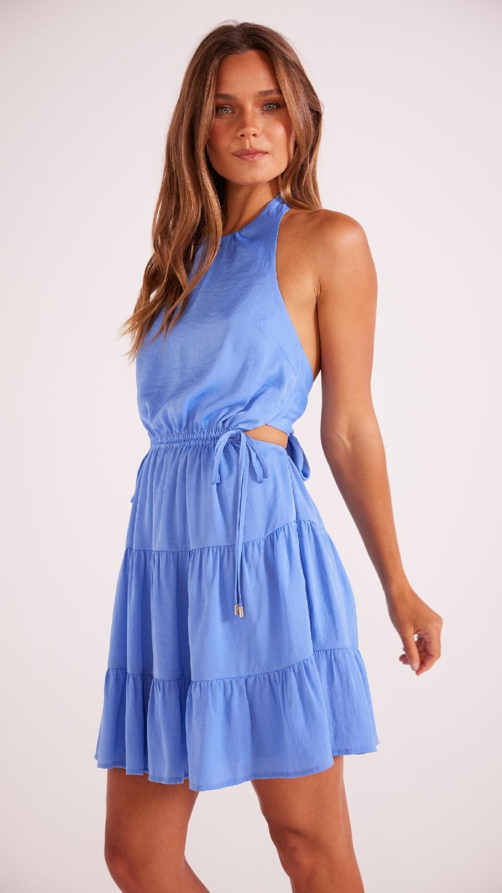 Minkpink Solana Tie Back Satin Mini Dress - Final Sale