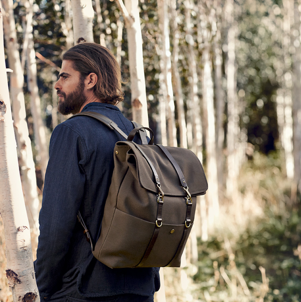 mismo M/S Backpack Army/Dark Brown
