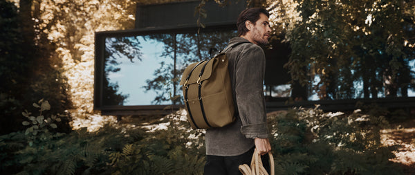 Mismo M/S Backpack Grand Herringbone/Cuoio