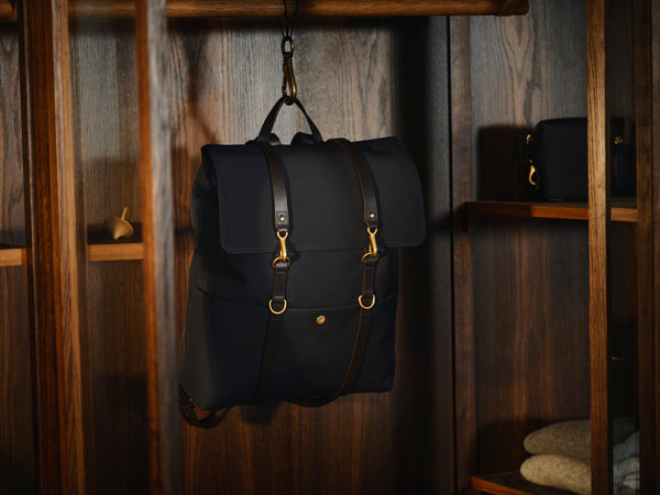 Mismo M/S Backpack Navy/Dark Brown