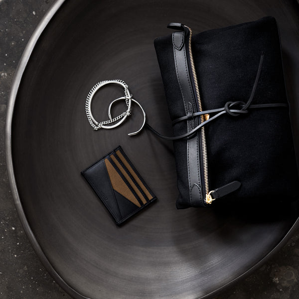 Mismo M/S Cardholder Navy/Dark Brown