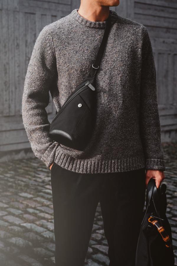 Mismo M/S Drop Bag Grand Herringbone/Cuoio