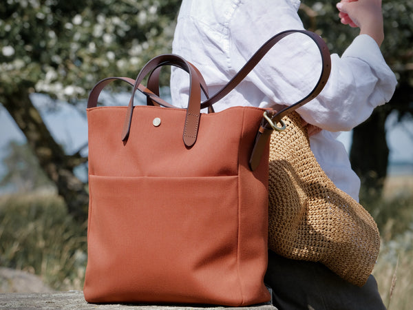 mismo M/S Field Tote A Lovely Land/Cuoio