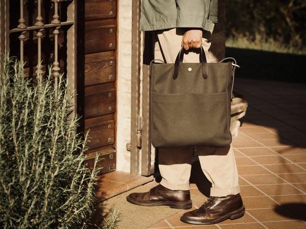 mismo M/S Field Tote Army/Dark brown