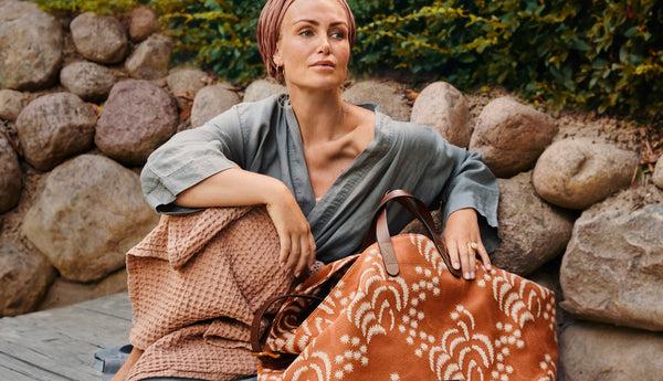 Mismo M/S Haven Palm Jacquard/Cuoio