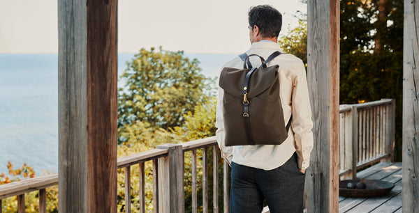 Mismo M/S Rucksack Navy/Dark Brown