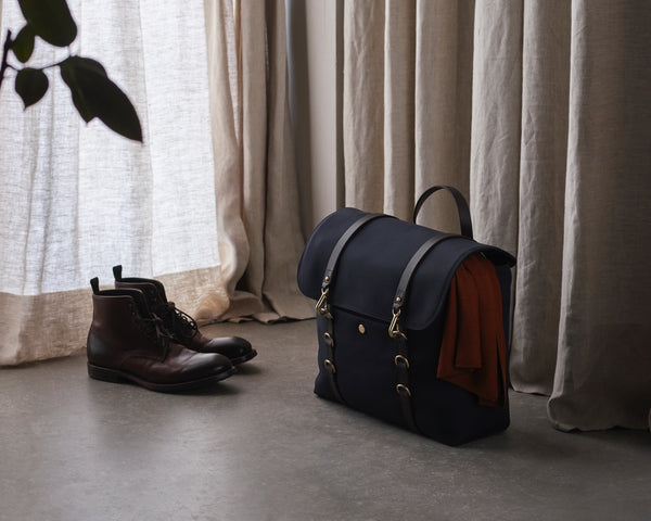 mismo M/S Satchel Army/Dark Brown