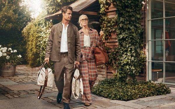 mismo M/S Suit Carrier Grand Herringbone/Cuoio