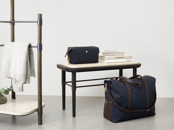 Mismo M/S Washbag Navy/Dark Brown