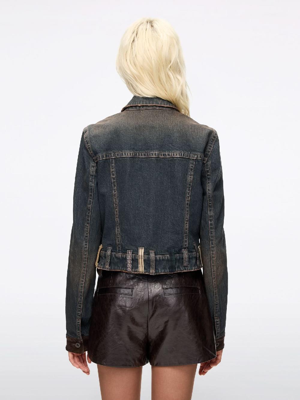 Miss Sixty BELT LOOP DENIM JACKET CLAY BRICK RED RETRO BLUE