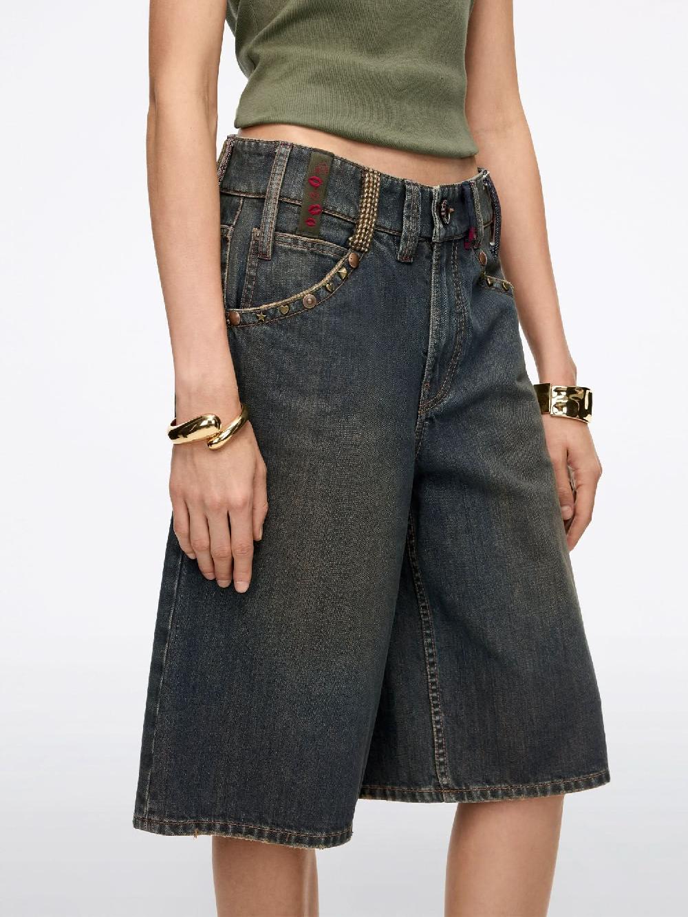 Miss Sixty BELT LOOP SHORTS CLAY BRICK RED RETRO BLUE