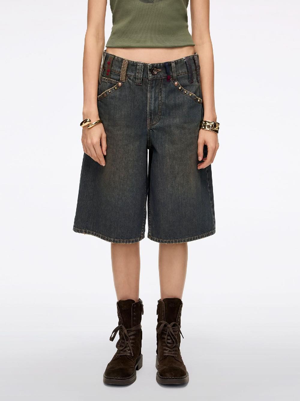 miss sixty BELT LOOP SHORTS CLAY BRICK RED RETRO BLUE