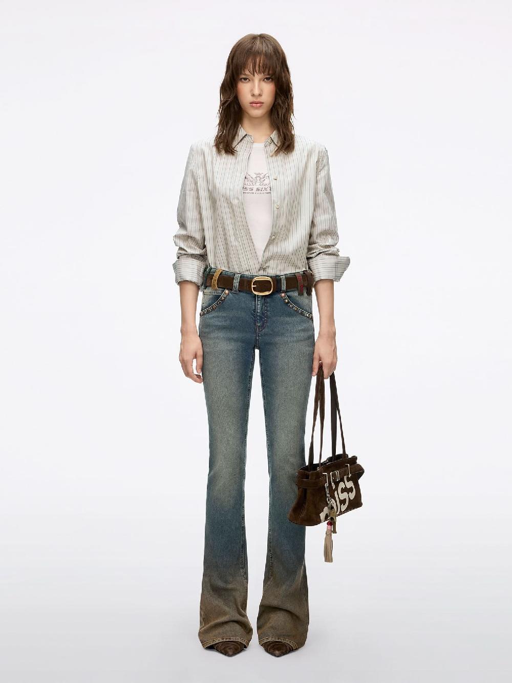 Miss Sixty BELT LOOP SLIM-FIT FLARED JEANS MIDDLE BLUE