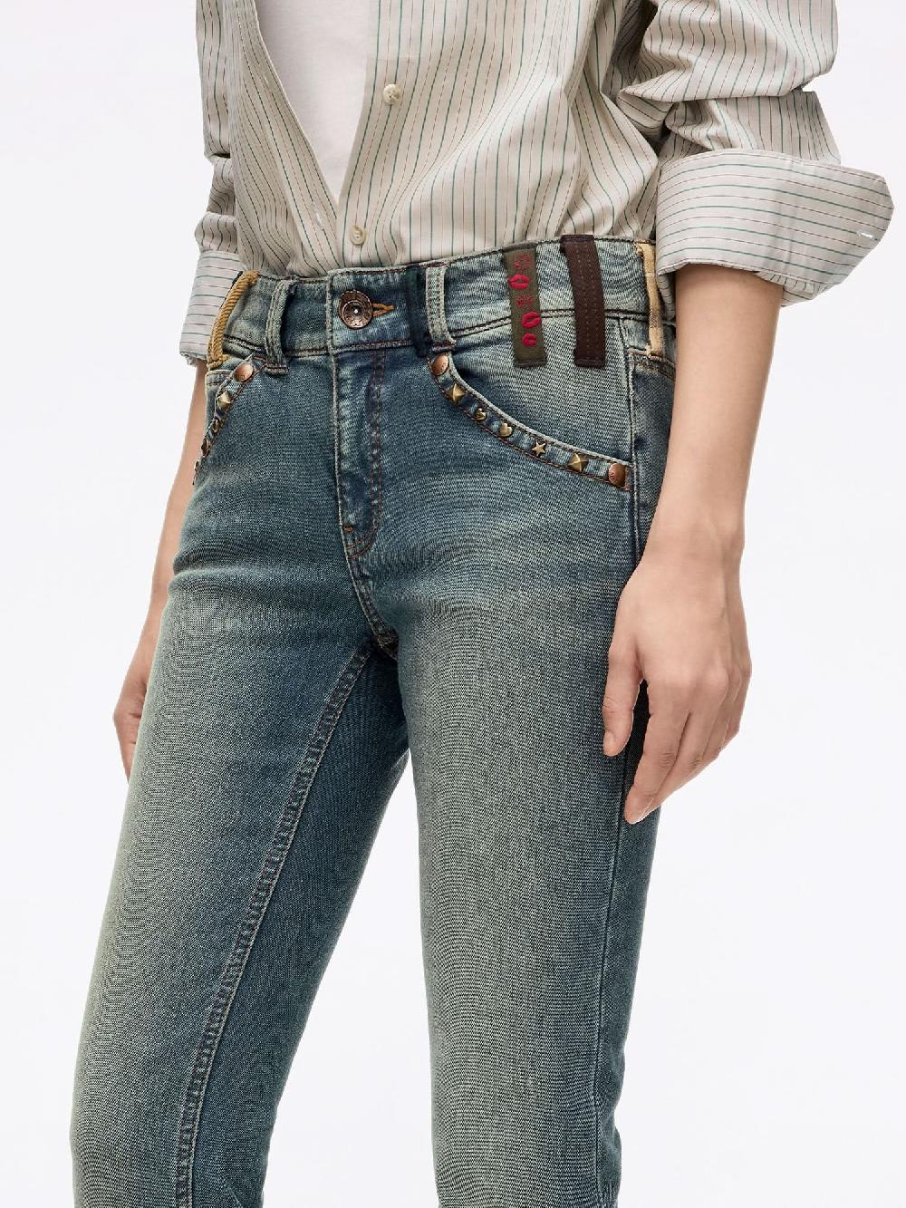 Miss Sixty BELT LOOP SLIM-FIT FLARED JEANS MIDDLE BLUE