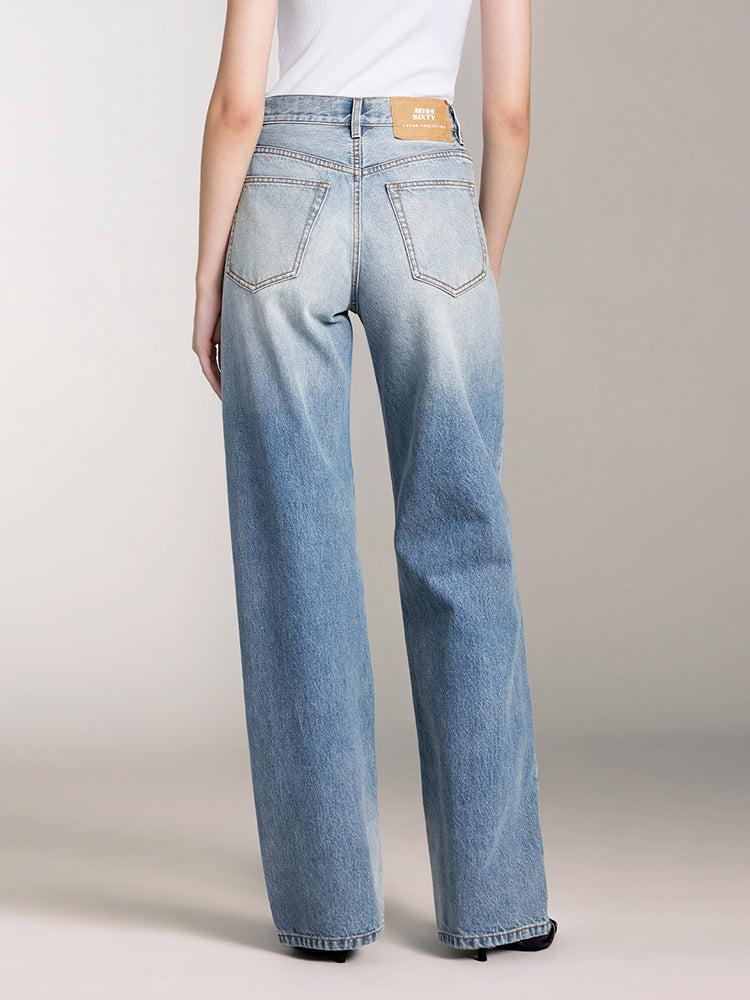 Miss Sixty BUTTON FLY STRAIGHT FIT JEANS MIDDLE BLUE