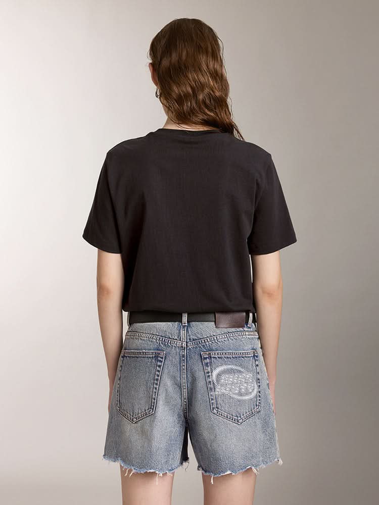 Miss Sixty CREW NECK COLOR CONTRAST PRINTED T-SHIRT BLACK