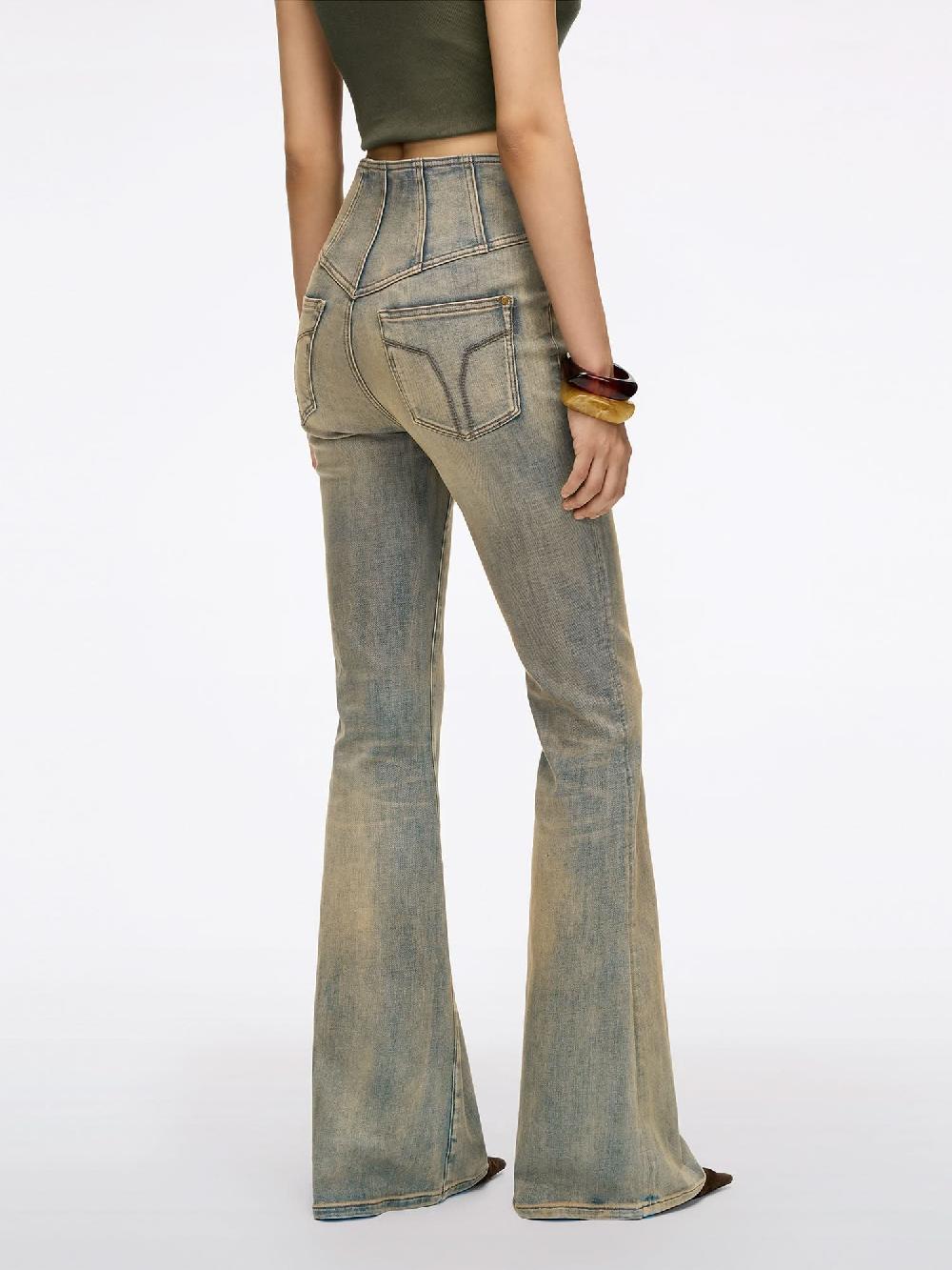 Miss Sixty DISTRESSED FLARED JEANS-GLENDA PLUS 5 DEEP BLUE