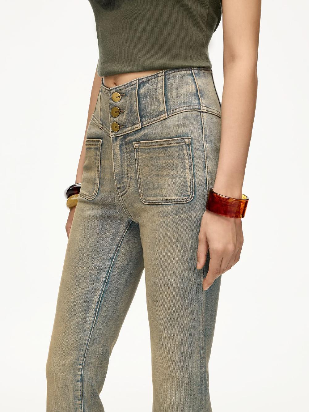 Miss Sixty DISTRESSED FLARED JEANS-GLENDA PLUS 5 DEEP BLUE