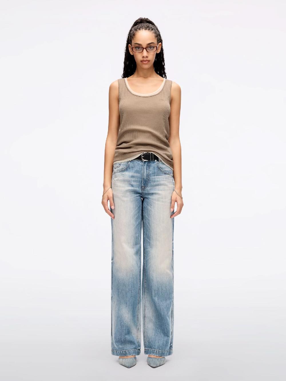 Miss Sixty DISTRESSED STRAIGHT-FIT JEANS LIGHT BLUE