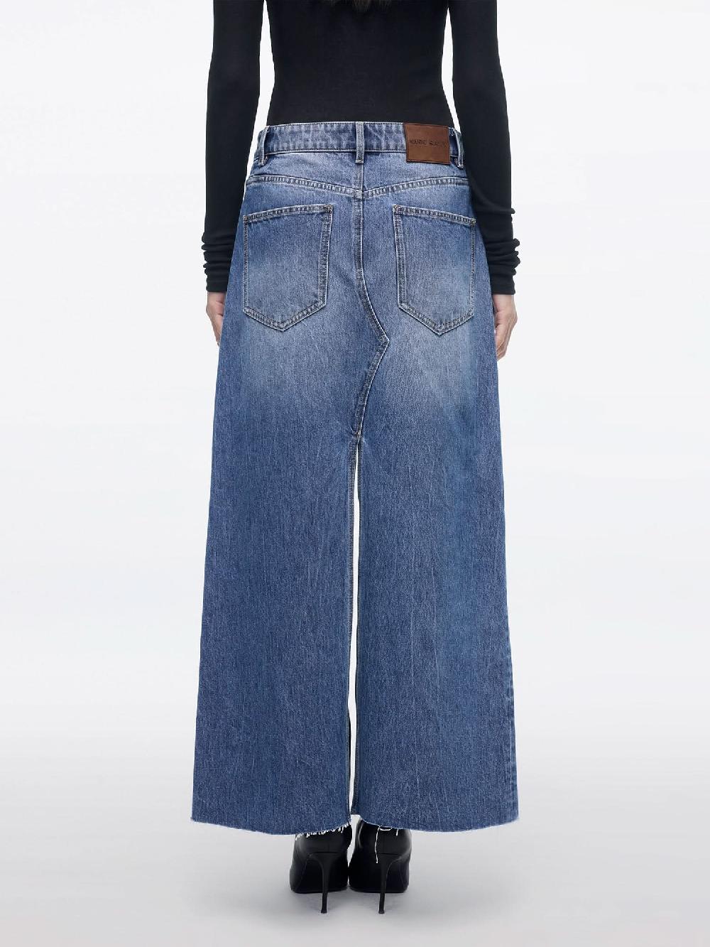 Miss Sixty DOUBLE-SLIT LONG DENIM SKIRT MIDDLE BLUE