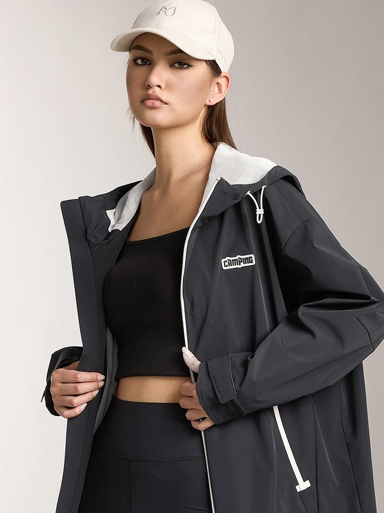 Miss Sixty DOUBLE ZIP HOODED WINDBREAKER JACKET BLACK