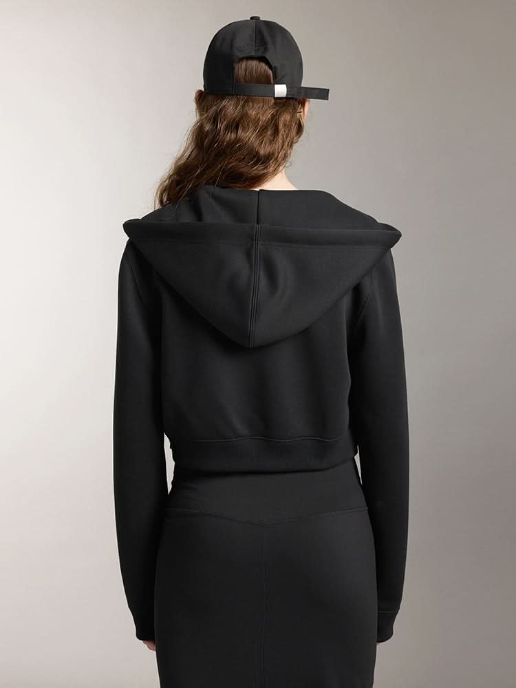 Miss Sixty DOUBLE ZIPPER HOODED SPORTS SWEATSHIRT BLACK