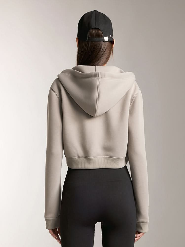 Miss Sixty DOUBLE ZIPPER HOODED SPORTS SWEATSHIRT DARK GREY