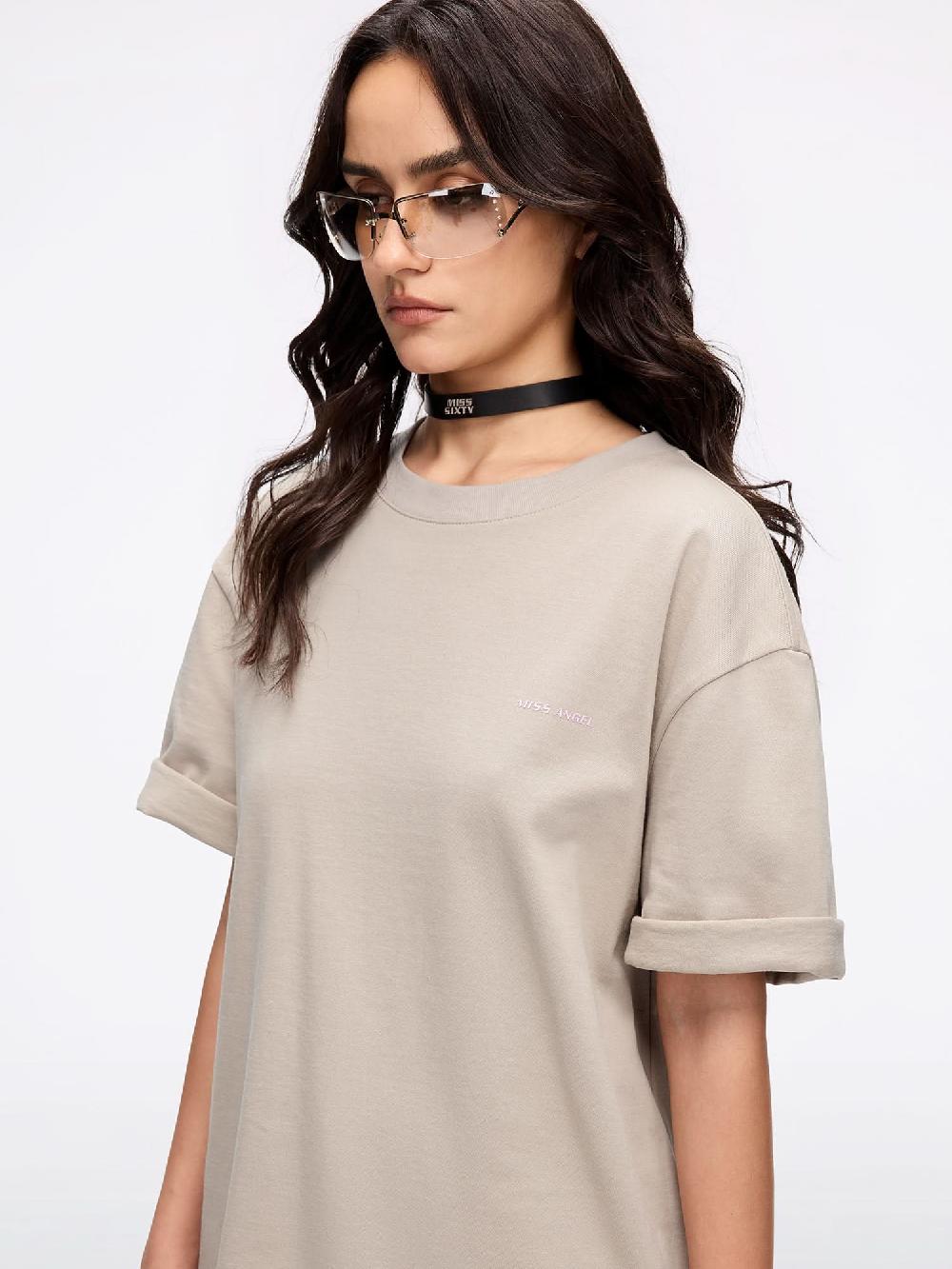 Miss Sixty EMBELLISHED GRAPHIC T-SHIRT METERS APRICOT