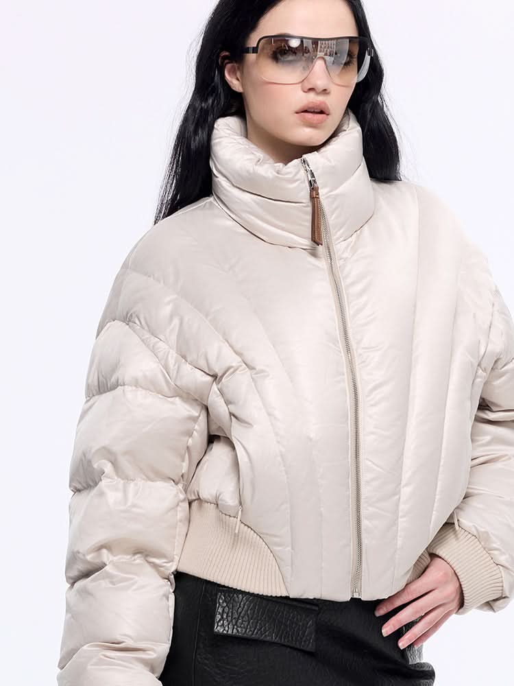 Miss Sixty FLANNEL NECK PUFFY JACKET METERS APRICOT