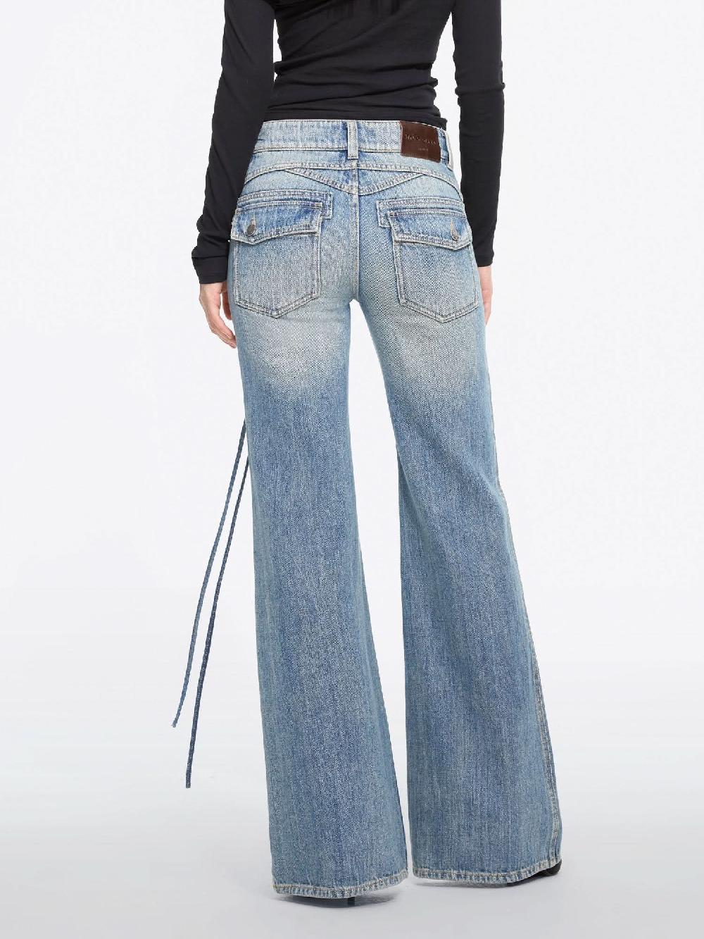 Miss Sixty FLORAL BELT SLIGHT FLARE JEANS MIDDLE BLUE