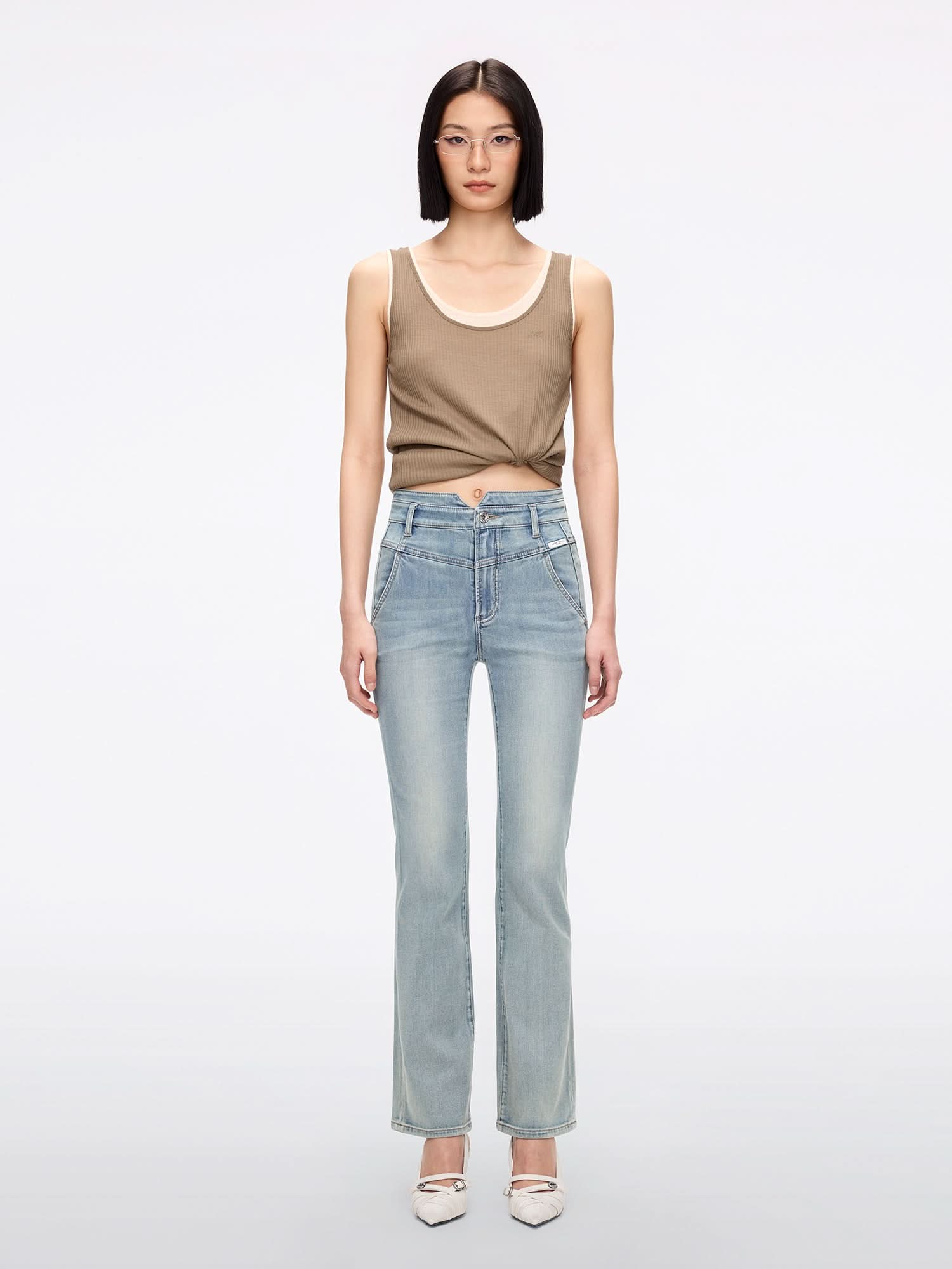 Miss Sixty HIGH WAISTED FLARE JEANS-ALICE LIGHT BLUE