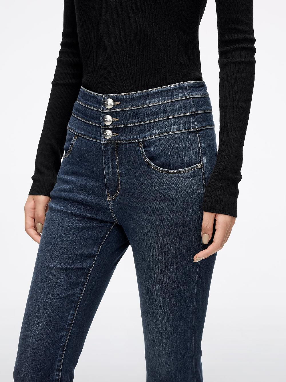 Miss Sixty HIGH WAISTED FLARE JEANS-BLUE ATTACK DEEP BLUE